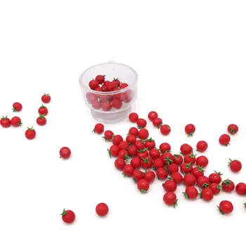 10buc 1:12 Scară Păpuși Rășină Artificială Fals in Miniatura, Fructe Rosii de Bucatarie Model Alimentar Accesorii