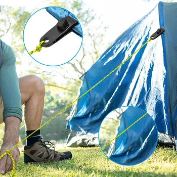 10buc Cort Tent Cleme Cleme cu Guyline Cordoane de Reglare Cort Pretensionate Pentru Drumeții Cort de Camping, Backpacking