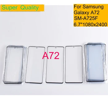 10buc/Lot Pentru Samsung Galaxy A72 Ecran Tactil de Sticlă din Față LCD de pe Panoul Exterior de Afișare Obiectiv A72 A725 A725F Față de Sticlă Cu Adeziv OCA