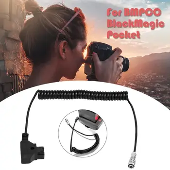 12V-17V Încolăcit în Spirală Cablu de Alimentare Dtap să Weip pentru BMPCC 4K Blackmagic Pocket Cinema Cam 5.5x2.5mm Dc Port