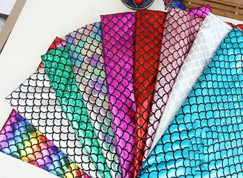 150*100cm Laser Sirena Pește Material DIY Meșteșug Perna Cortina Decoratiuni Partid Papusa de Cusut Costum de Scenă Rochie de Pânză