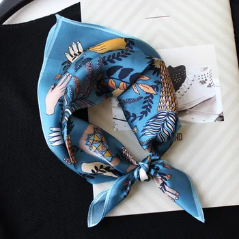 16 Culori De Femei Eșarfă De Mătase Pătrat Moda Eșarfe Cap Gât Cravată Trupa Profesionale Cravată Batic Pentru Acoperirea Capului Banda De Păr