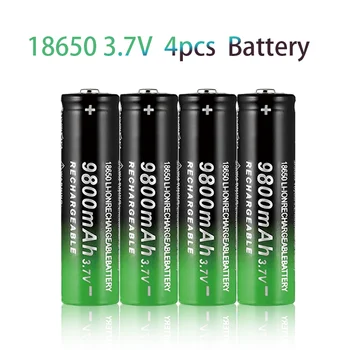 18650 Litiu Baterii Lanterna 18650 baterie Reîncărcabilă Baterie 3.7 V 9800 Mah pentru Lanterna, incarcator USB +