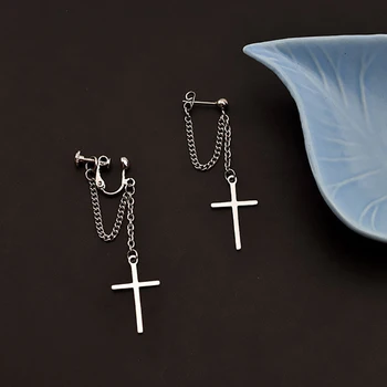 1pair Unisex din Otel Inoxidabil Cruci Cercei pentru Femei Gothic Rock Stil de Bijuterii Cadou
