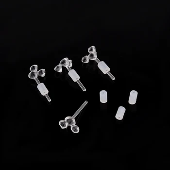 200pcs Plastic Rotund desen Animat Mouse-ul Forma Ureche Stud Post Pin cu Dop de Cercei Înapoi Drăguț Animale Mici Dopul de Luare de Bijuterii