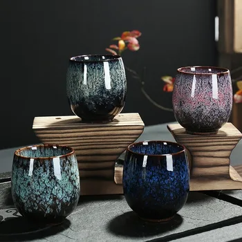 2020 Creative Plasă De Iepure Glazura Ceramica Cana Mini Portabil Ceașcă De Ceai Chinezesc Stil Gradient De Personalitate Ceașcă De Cafea