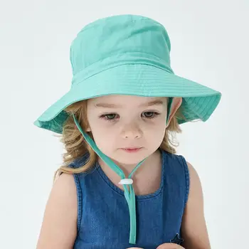 2021 Copil de Vara Pălărie de Soare în aer liber Gât Ureche Capac Anti UV de Protecție Panama Beach Găleată Capace Fată Băiat de Înot Pălării Pentru 0-8 Ani