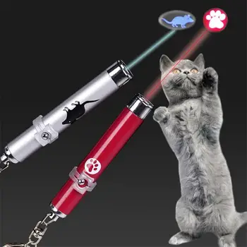 2021 mai Nou Uimitor Cat de Jucarie Creativ și Amuzant Pisica animale de Companie Jucării cu Laser a CONDUS Pointer Stilou de lumină Cu Animație Luminoase Mouse-4 Culori