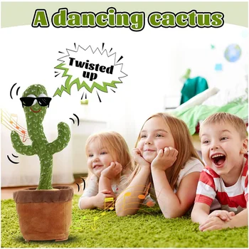 2021 Nou Dans Cactus Jucărie De Pluș Poate Dansând Și Cântând Și Înregistrare Să Învețe Pentru Copii Sau Adulți Amuzant Cadou Magic