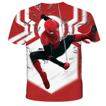 2021 Spiderman Tricou Copii Amuzant Casual, Super-Erou de Modă T-Shirt Vara Copii Fată Băiat Haine Cool Tricou Topuri Teuri 4-14T