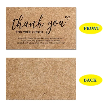 30pcs Vă Mulțumim Pentru Comanda Dumneavoastră Carduri de Hârtie Kraft Multumesc Felicitare Apreciere Carton Pentru Proprietarii de Afaceri Mici Vanzatori