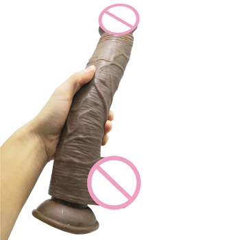 34*6cm Mare Vibrator Super Mare Jucărie Pentru Femei Masturbator Impermeabil Lung Dildo Cu ventuza Jucarii Sexuale Pentru Femei Gode Ventouse