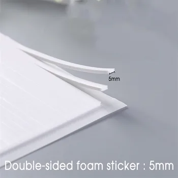 5 mm/3 mm Lățime Dublă față-verso 3D Spuma Benzi Adezivi Magic Autocolant pentru DIY Agitator Carduri de a Face Scrapbooking Meserii de Hârtie Supplie