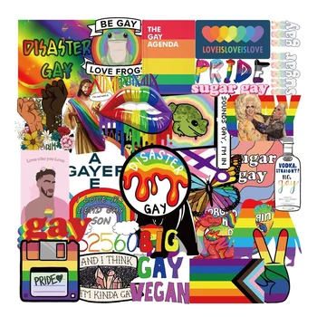 50Pcs Gay Vegan Graffiti Autocolante Pentru Notebook-uri Skateboard Laptop Depozitare rezistent la apa Decal Nu repead Autocolant Pentru Adulți