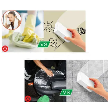 66#100buc/lot Magie Albă Burete Cleaner Eraser Multi-funcțional Curat Melamină Burete Pentru Bucătărie Baie de Curățare 6*10*2 cm
