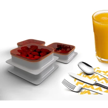 7pcs mic Dejun, Prânz, Gustare Cină Farfurie de Servire Plăci Mici Set Tacamuri Tava cu economie de Spațiu Accesorii de Bucătărie Cutie de Depozitare