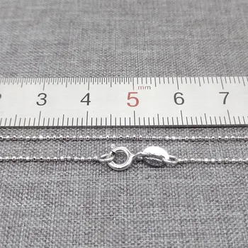 925 Sterling Silver Diamond Cut Lanț De Șirag De Mărgele Colier Placat Cu Rodiu Cu 16 La 18 Inch