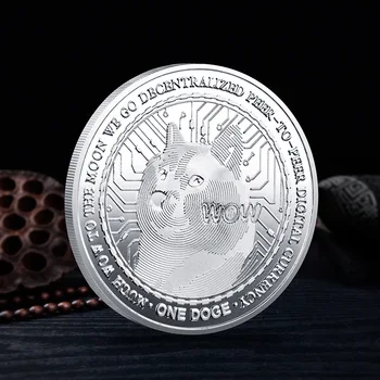 Amuzant Aliaj Dogecoin Monede De Colectie Placat Cu Aur Doge Norocos Monede De Suveniruri Acasă Decor Modern Meserii Cadou De La Un Prieten