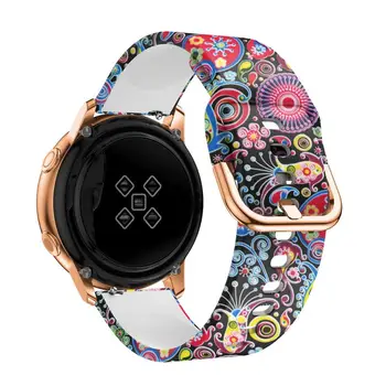 Aplicabile Pentru Samsung Galaxy Watch Active 20mm Tipărite Silicon Oficial Print Curea
