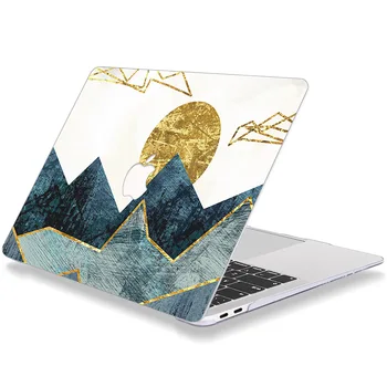 Artistic Geometrice Peisaj Model De Laptop Caz Acoperire Pentru MacbooK Air 13 Pro 16 A2141 Retina 12 15 A1466 A2289 A2338 A2337