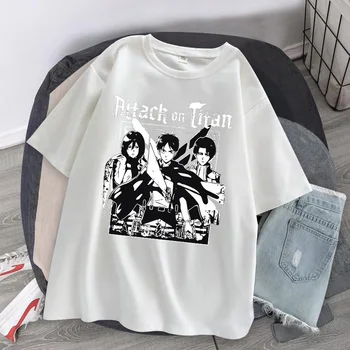 Atac pe Titan AOT Tricou Barbati femei T Shirt Anime Ackerman Levi Haine Anime Topuri Tricouri