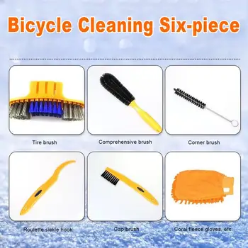 Bicicleta cleaing Instrument kituri de Lant Curat+anvelope Perii+Bicicleta mănuși de Curățare Biciclete MTB Mănuși de Curățare Lanț Instrument de Curățare Seturi