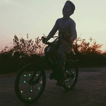 Bicicleta Spițe de Roată de Bicicletă Luminoase, pline de culoare Margele Clip Bicicleta Accesoriu Decor 72pcs Biciclete Decor Luminos Șirag de mărgele Colorate