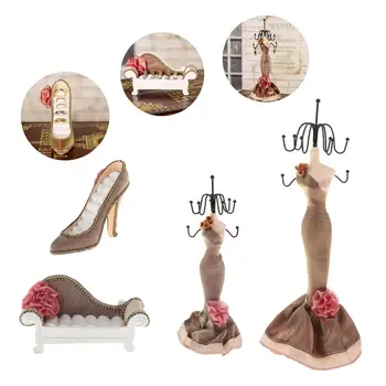Bijuterii Creative Rack Model de Rochie, Pantofi cu toc, Cercei Colier Inel Bijuterii Suportul de Afișare Organizator