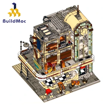 BuildMOC Street View Seria Centru, Restaurant 40173 În Stoc Blocuri Creator Cărămizi Model 99004 19001