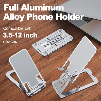 Calculator comprimat Stand Aliaj de Aluminiu Universal Suport de Telefon Portabil Pliant Unghi Reglabil Suport de Bază pentru iPad