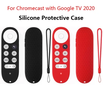 Caz de protecție pentru Chromecast pentru Google TV 2020 Voce de la Distanță Schuko cu Capac de Silicon pentru 2020 Chromecast Voce de la Distanță