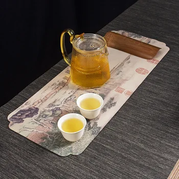 Ceai Prosop Absorbant Zen Chinez Stil Vintage Arta De Ceai Ceai Pânză Mat Ceai Kung Fu Set De Ceai Ceremonia Ceaiului Ustensile De Ceai Șervețel