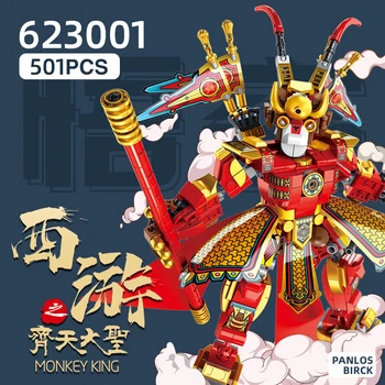 Chineză Monkey King Serie Mech Warrior Sun Wukong Monkie Mecha Cifre Blocuri Caramizi Clasice Set Jucării pentru copii cadouri