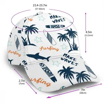CINESSD de Vară 2020 Nou Unisex Sport în aer liber protecție Solară Șapcă de Baseball de Funcționare Vizor Capac de Vară Palmier placa de Surf Shark
