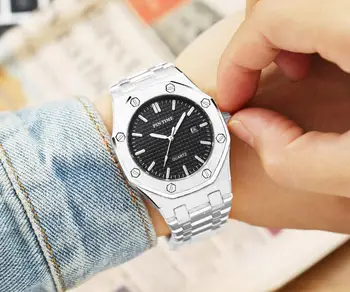 Clasic Mens Ceasuri de Top de Brand de Lux de Aur Cuarț Ceas pentru Bărbați Calendar de Afaceri Militare Ceasuri relogio masculino reloj hombre