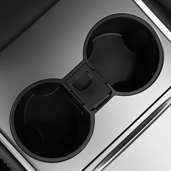 Consola centrală Suport pentru pahare Introduce pentru Tesla Model 3 Y 2021 Silicon Interior Slot Alunecare Bea Limitator Detasabila Accesorii Auto