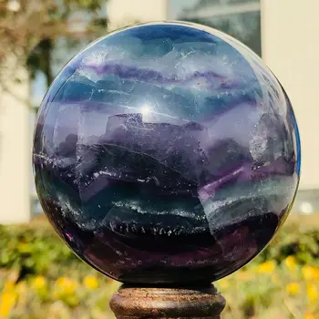 Culoare naturala fluorit glob de cristal decor acasă energia Reiki piatră de vindecare minerale manual Feng Shui DIY cadou