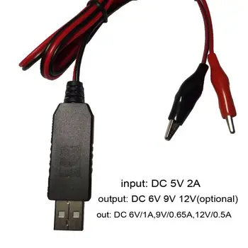 DC 5V Impuls DC 6V 9V 12V USB Tensiune de Pas Convertor Cablu de Alimentare Cablu cu Clip pentru Multimetru Lumină LED-uri