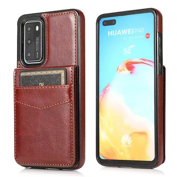 De lux Caz pentru Huawei Mate 40 30 20 40 P30 Pro Lite P Inteligente 2019 2021 Cover Portofel cu Carduri Titularul Piele Telefon Genti
