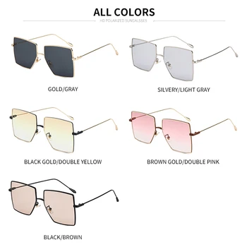 De înaltă Calitate, Cu o Cutie Mare Pătrat ochelari de Soare Femei Tendință de Designer Outdoor Cadru Metalic Ac Lentile de Ochelari de Soare pentru Vara Ochelari