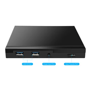 Deepfox USB 3.0 Extern, CD/DVD, Unitate Optica CD/DVD Player DVD Burner Cu porturi USB 3.0 Card reader Pentru PC, Laptop