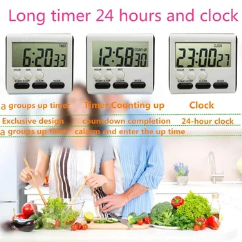 Digital Timer Bucătărie Mari Cifre De Tare De Alarmă Cronometru De Bucătărie Pentru Gătit Timer Conta În Jos Ceas Cu Alarmă Pentru Gătit De Copt Joc De Sport