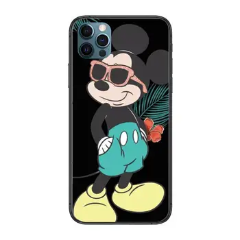 Disney Mickey Mouse Stil Telefon Caz acoperire Pentru iphone 12 pro max 11 8 7 6 s XR + X XS SE 2020 mini black mobil shell