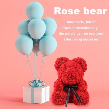 DIY 25cm crescut ursuleț de pluș cadou de aniversare de nunta de nunta de decorare fi utilizate pentru familie Ziua Îndrăgostiților surprins pentru fata