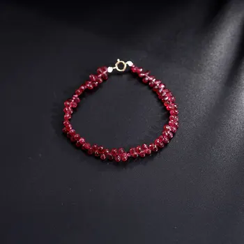 DMBS358 Ruby bratara de sex feminin Pietre pretioase Autentice 18K aur lucrate manual ruby personalizate cadou pentru prietena