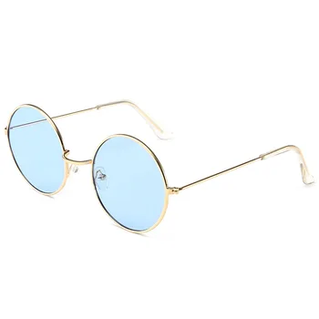 DOKLY Noua Moda Culoare Rotund ochelari de Soare Stil Minimalist ochelari de Soare pentru Femei Ochelari Vintage
