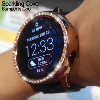 Excelent Diamant Caz Pentru Samsung Galaxy Watch Active 2 40mm 44mm Bara de protecție capac de Protecție Pentru Active 1 Ceas Inteligent Accesorii