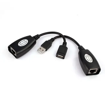 Extensie USB Adaptor CAT5 RJ45 LAN prin Cablu de Tip USB de sex Masculin - Conexiune Cu Dispozitivul USB Tip B USB de sex Masculin - Conectare Cu PC-ul
