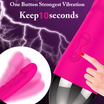 G Spot Dildo Vibrator pentru Femeia de Silicon rezistent la apa 10 Moduri Vibrador Masturbari Masaj sex Feminin Masturbator Jucarii Sexuale pentru Femei