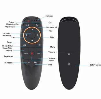 G10 Voce Air Mouse Wireless de 2.4 GHz Google Microfon cu Control de la Distanță IR de Învățare 6 axe Giroscop pentru Android TV Box PC Box